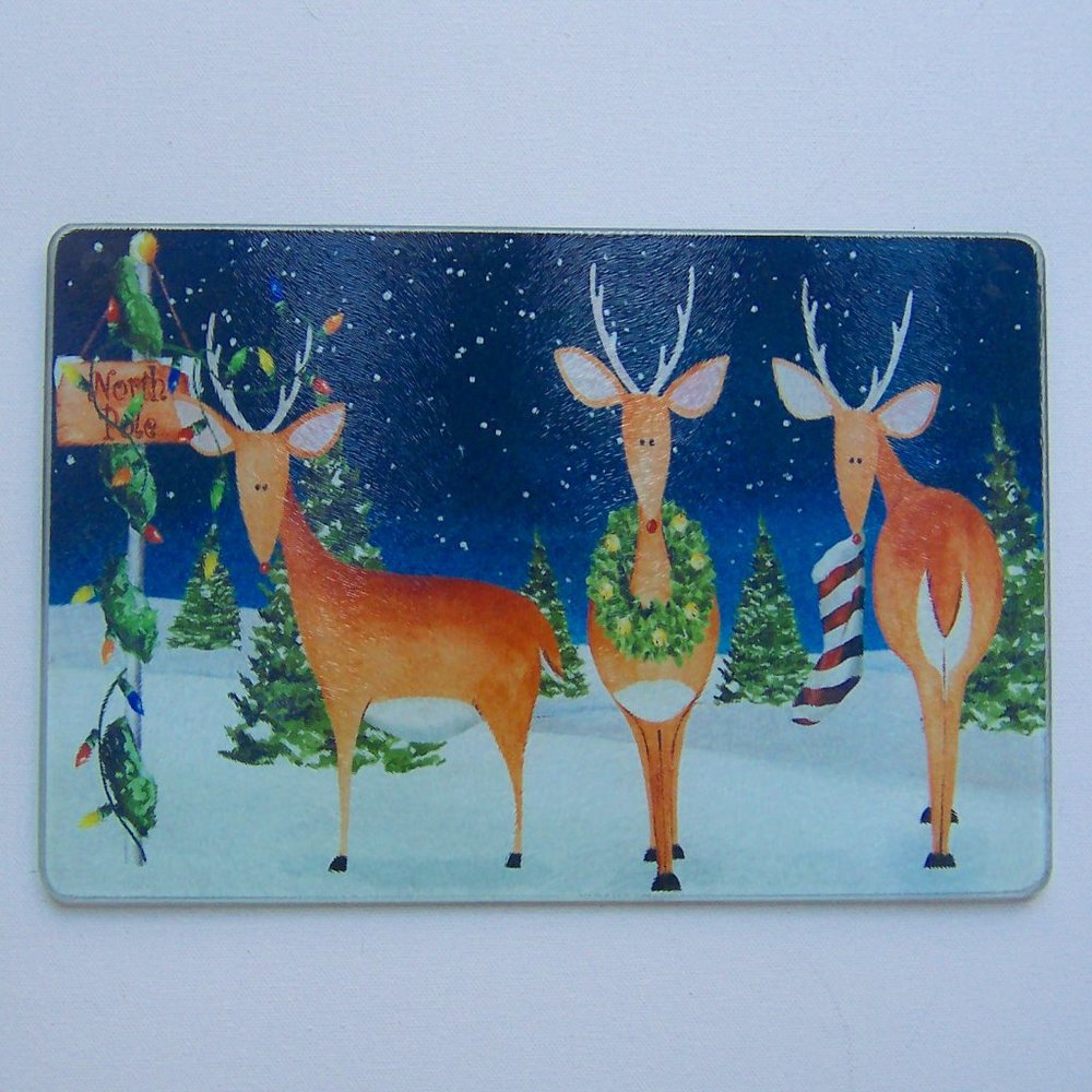 Tempered Glass Christmas Cutting and Serving Board